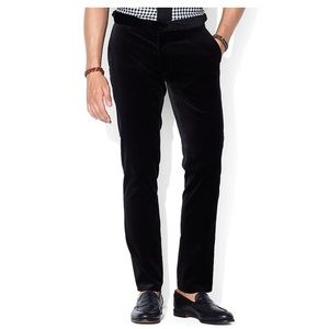 Ralph Lauren Black Polo Velvet Trouser